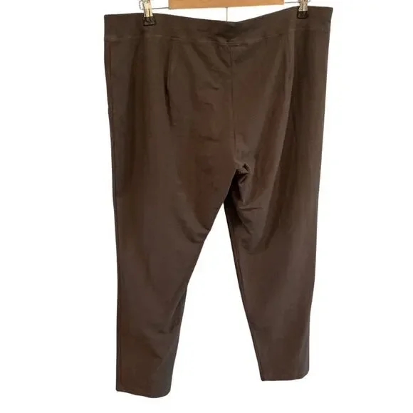 Eileen Fisher Womens Pullon Straight Leg Pants Size XL Mousse Brown Stretchy - Picture 4 of 7